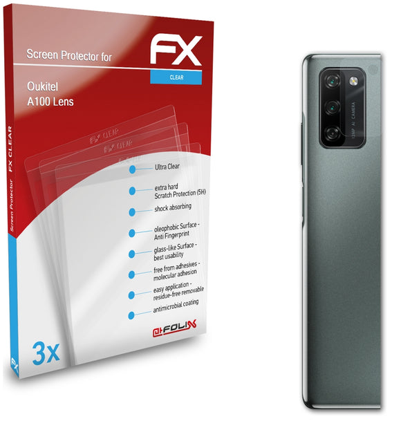 atFoliX FX-Clear Schutzfolie für Oukitel A100 Lens