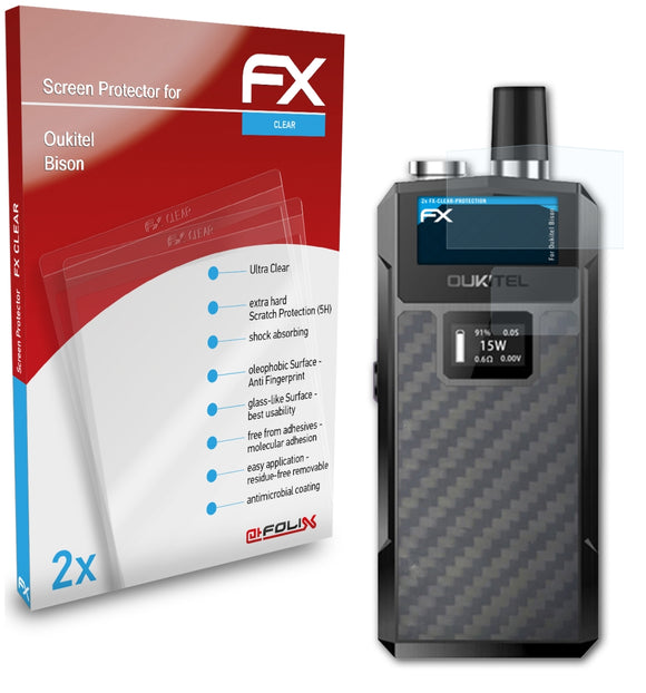 atFoliX FX-Clear Schutzfolie für Oukitel Bison