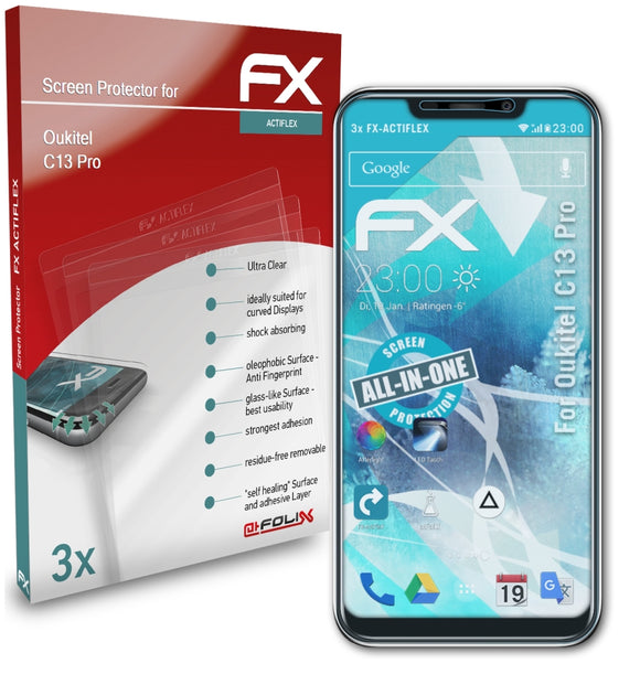 atFoliX FX-ActiFleX Displayschutzfolie für Oukitel C13 Pro