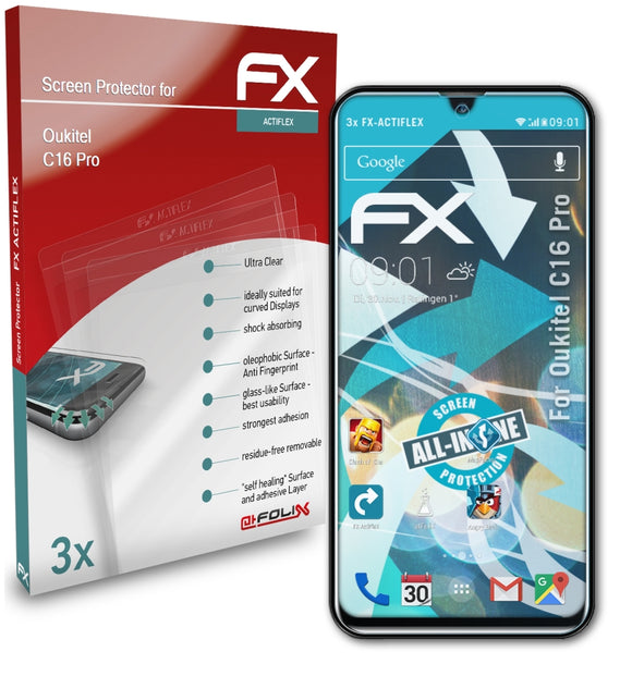 atFoliX FX-ActiFleX Displayschutzfolie für Oukitel C16 Pro