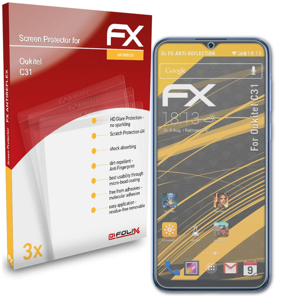 atFoliX FX-Antireflex Displayschutzfolie für Oukitel C31