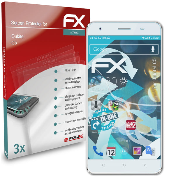 atFoliX FX-ActiFleX Displayschutzfolie für Oukitel C5