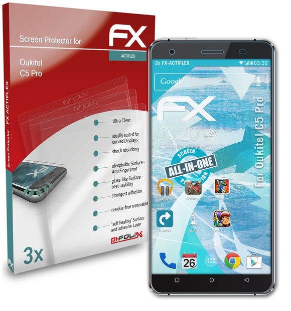atFoliX FX-ActiFleX Displayschutzfolie für Oukitel C5 Pro