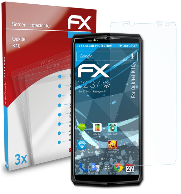 atFoliX FX-Clear Schutzfolie für Oukitel K10