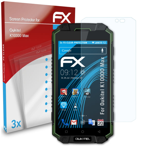 atFoliX FX-Clear Schutzfolie für Oukitel K10000 Max