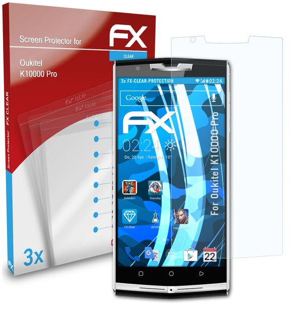 atFoliX FX-Clear Schutzfolie für Oukitel K10000 Pro