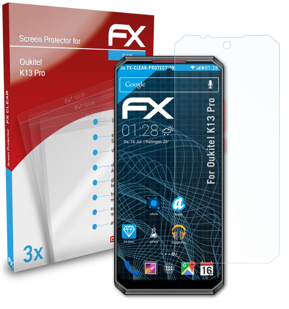 atFoliX FX-Clear Schutzfolie für Oukitel K13 Pro