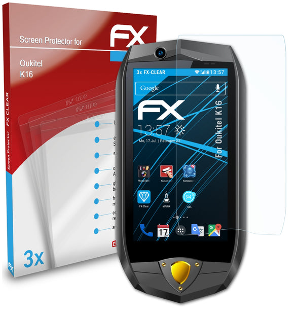 atFoliX FX-Clear Schutzfolie für Oukitel K16