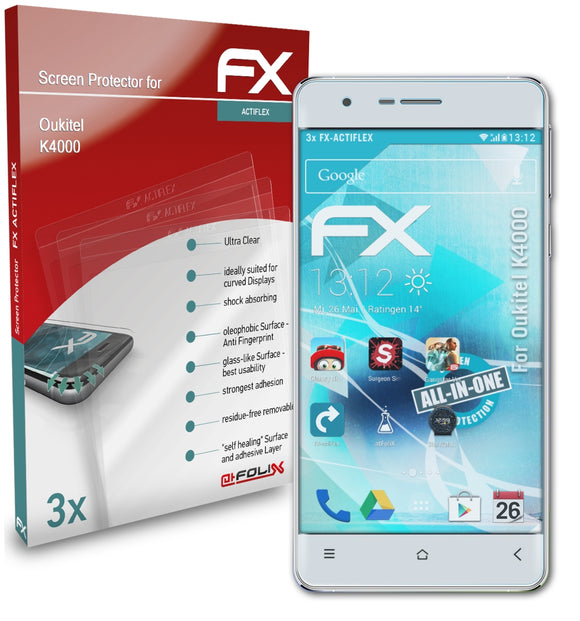 atFoliX FX-ActiFleX Displayschutzfolie für Oukitel K4000