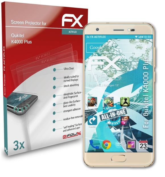 atFoliX FX-ActiFleX Displayschutzfolie für Oukitel K4000 Plus