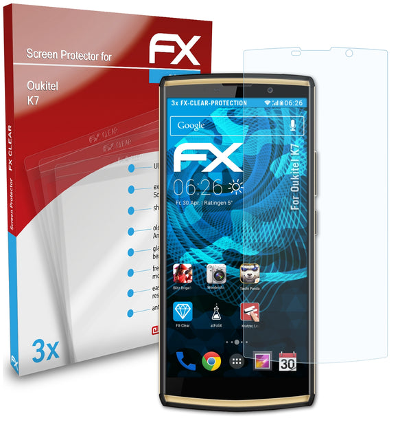 atFoliX FX-Clear Schutzfolie für Oukitel K7