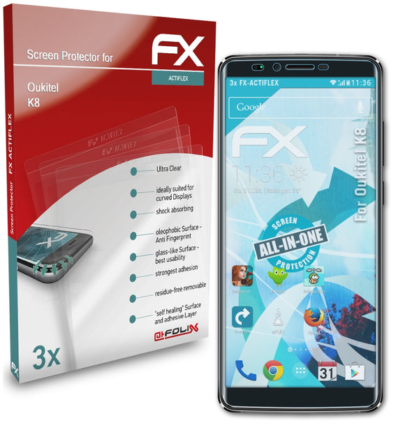 atFoliX FX-ActiFleX Displayschutzfolie für Oukitel K8