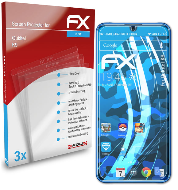 atFoliX FX-Clear Schutzfolie für Oukitel K9