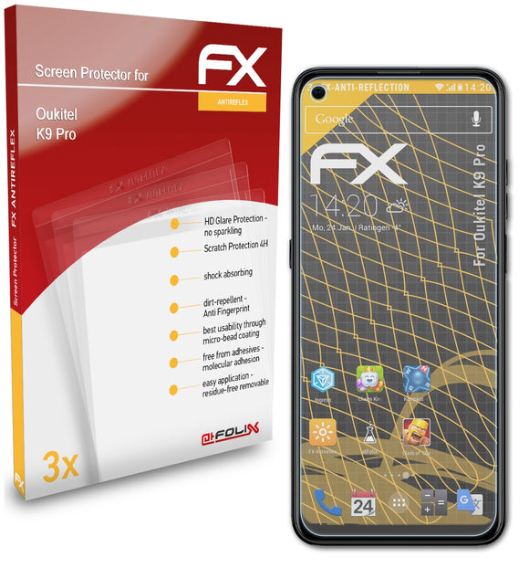 atFoliX FX-Antireflex Displayschutzfolie für Oukitel K9 Pro