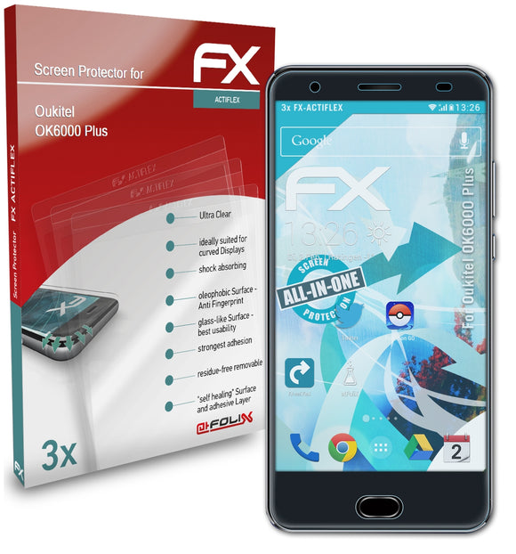 atFoliX FX-ActiFleX Displayschutzfolie für Oukitel OK6000 Plus