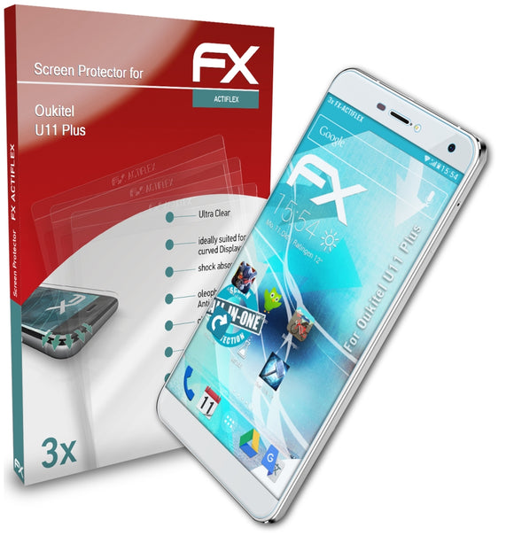 atFoliX FX-ActiFleX Displayschutzfolie für Oukitel U11 Plus