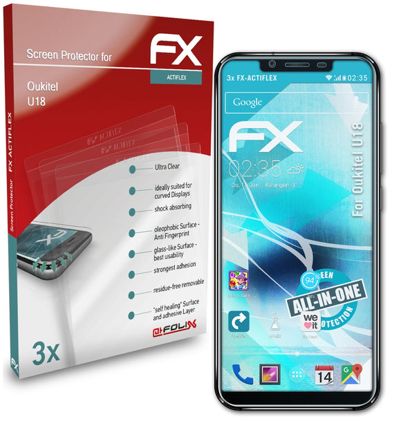 atFoliX FX-ActiFleX Displayschutzfolie für Oukitel U18