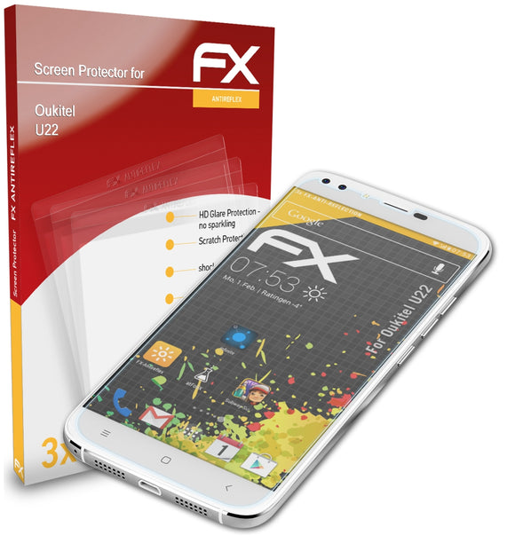 atFoliX FX-Antireflex Displayschutzfolie für Oukitel U22