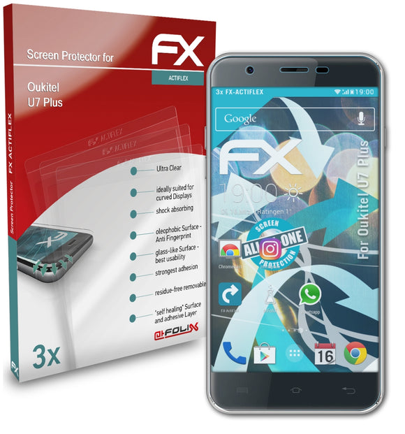 atFoliX FX-ActiFleX Displayschutzfolie für Oukitel U7 Plus