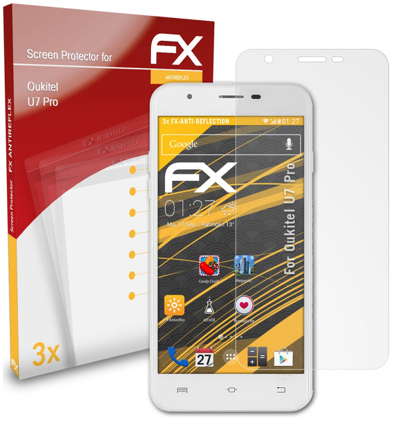 atFoliX FX-Antireflex Displayschutzfolie für Oukitel U7 Pro