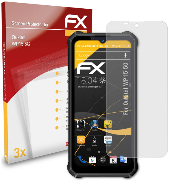 atFoliX FX-Antireflex Displayschutzfolie für Oukitel WP15 5G