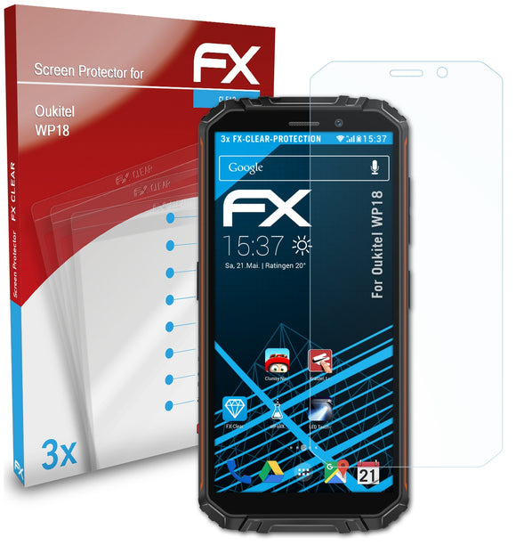 atFoliX FX-Clear Schutzfolie für Oukitel WP18