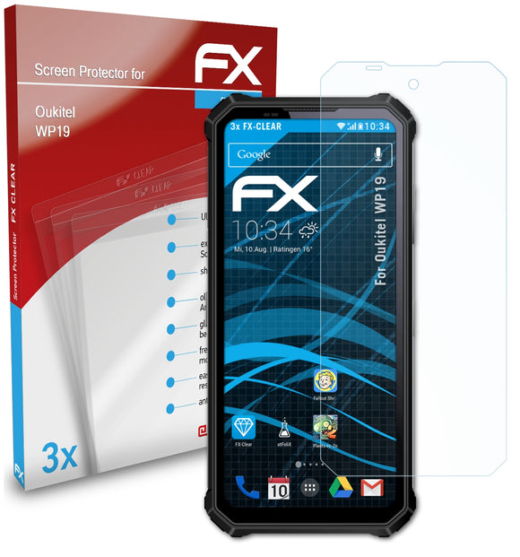 atFoliX FX-Clear Schutzfolie für Oukitel WP19
