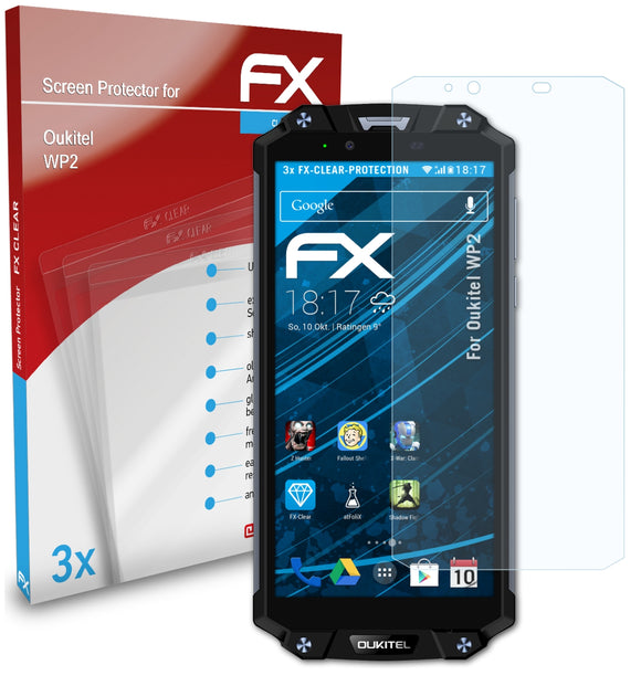 atFoliX FX-Clear Schutzfolie für Oukitel WP2
