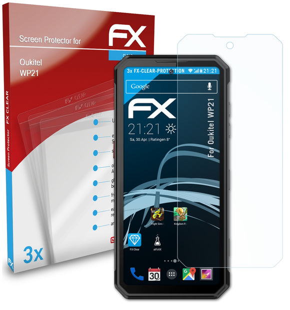 atFoliX FX-Clear Schutzfolie für Oukitel WP21