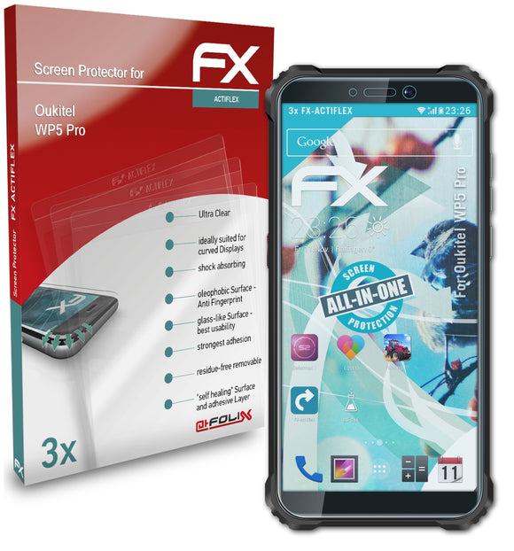 atFoliX FX-ActiFleX Displayschutzfolie für Oukitel WP5 Pro