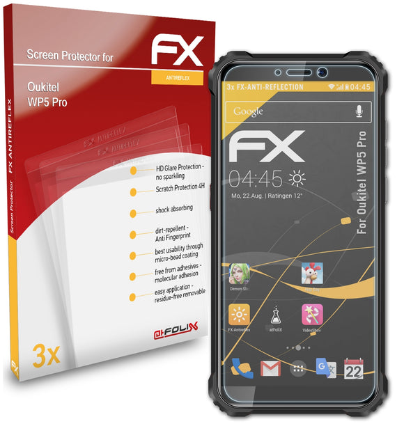 atFoliX FX-Antireflex Displayschutzfolie für Oukitel WP5 Pro