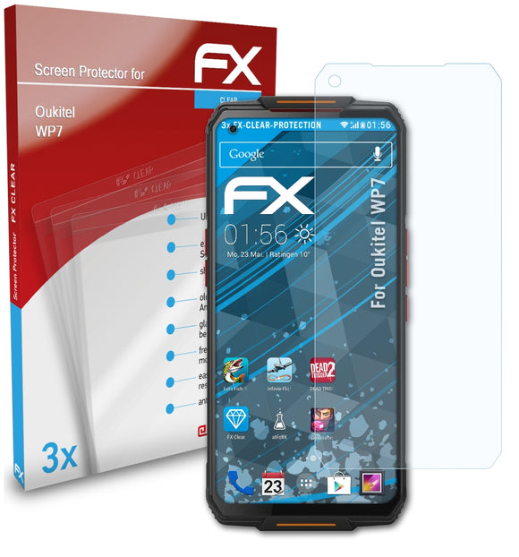 atFoliX FX-Clear Schutzfolie für Oukitel WP7