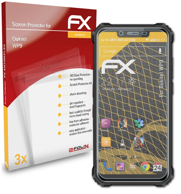 atFoliX FX-Antireflex Displayschutzfolie für Oukitel WP9