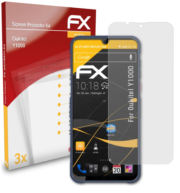 atFoliX FX-Antireflex Displayschutzfolie für Oukitel Y1000