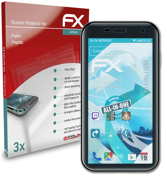 atFoliX FX-ActiFleX Displayschutzfolie für Palm Pepito