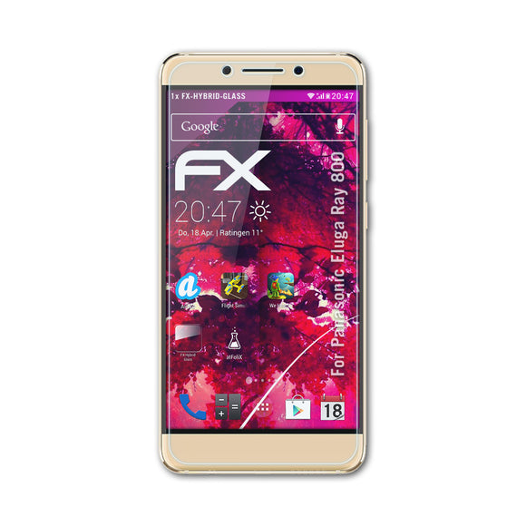 atFoliX FX-Hybrid-Glass Panzerglasfolie für Panasonic Eluga Ray 800