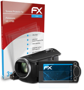 atFoliX FX-Clear Schutzfolie für Panasonic HC-V160