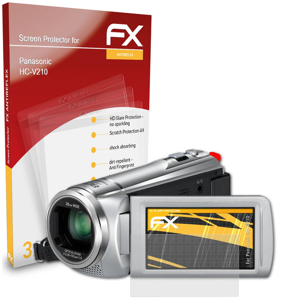 atFoliX FX-Antireflex Displayschutzfolie für Panasonic HC-V210