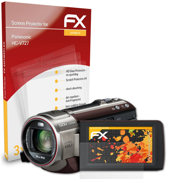 atFoliX FX-Antireflex Displayschutzfolie für Panasonic HC-V727