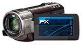 atFoliX Schutzfolie kompatibel mit Panasonic HC-V727, ultraklare FX Folie (3X)