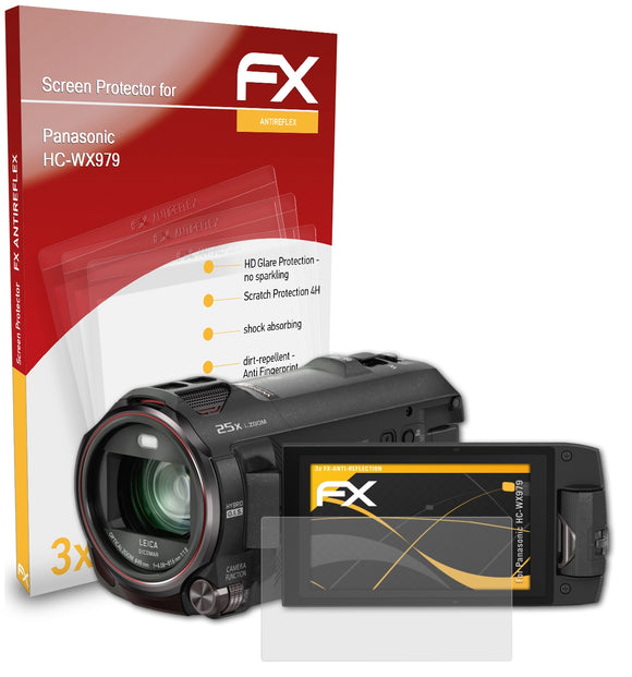 atFoliX FX-Antireflex Displayschutzfolie für Panasonic HC-WX979