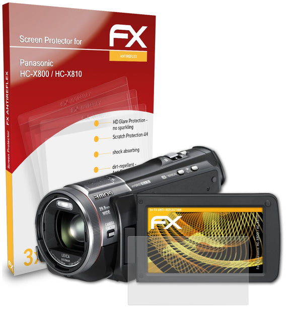 atFoliX FX-Antireflex Displayschutzfolie für Panasonic HC-X800 / HC-X810