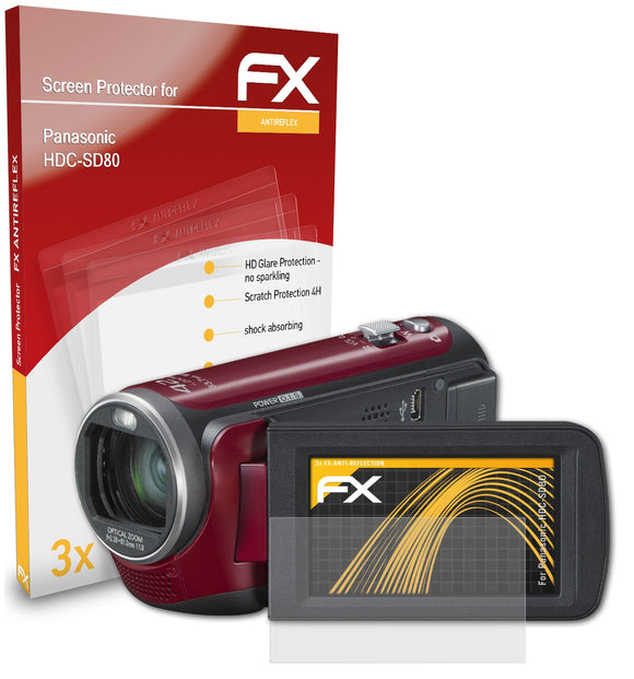 atFoliX FX-Antireflex Displayschutzfolie für Panasonic HDC-SD80