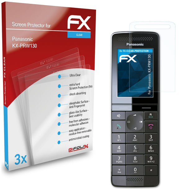 atFoliX FX-Clear Schutzfolie für Panasonic KX-PRW130
