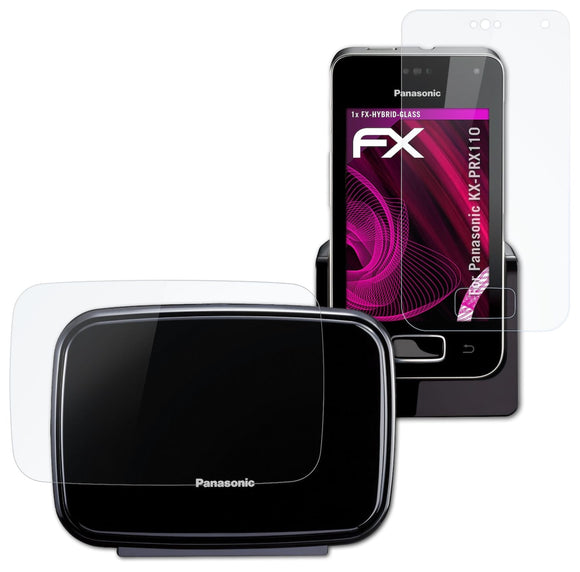 atFoliX FX-Hybrid-Glass Panzerglasfolie für Panasonic KX-PRX110