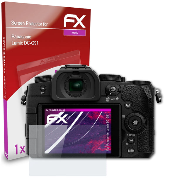 atFoliX FX-Hybrid-Glass Panzerglasfolie für Panasonic Lumix DC-G91