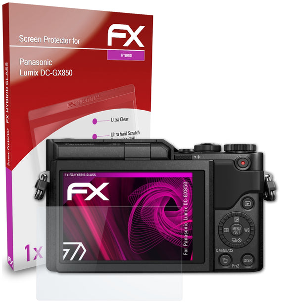 atFoliX FX-Hybrid-Glass Panzerglasfolie für Panasonic Lumix DC-GX850