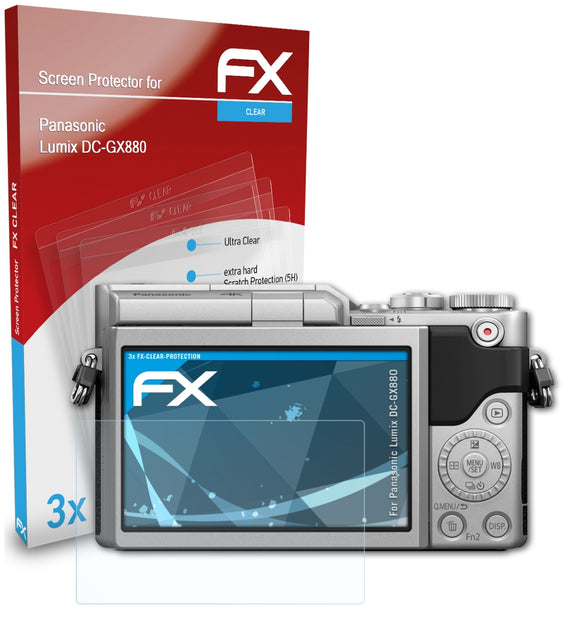 atFoliX FX-Clear Schutzfolie für Panasonic Lumix DC-GX880