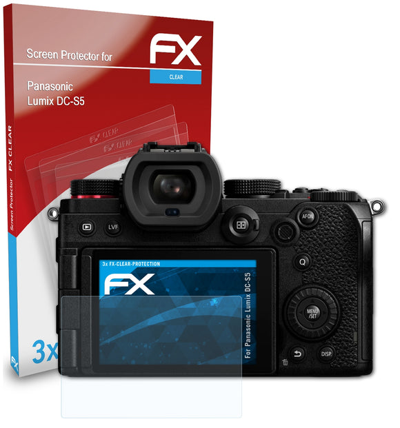 atFoliX FX-Clear Schutzfolie für Panasonic Lumix DC-S5