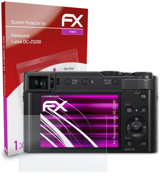 atFoliX FX-Hybrid-Glass Panzerglasfolie für Panasonic Lumix DC-ZS200